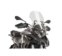 Puig 9485N Bulle Touring Haut et aérodynamique en Acrylique CN de 4 mm avec Profil Arrondi, Zone supérieure Plate et déflecteurs améliorant la Protection, Noir