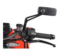 Puig 9583P Rétroviseurs Embout de Guidon en Aluminium usiné avec Design Pliable et Fonction aérodynamique intégrée, Noir
