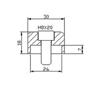 Puig Adaptateur rétroviseurs 9584N – pour embout de guidon, aluminium anodisé noir
