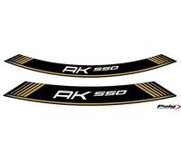 Puig 9630O Bandes adhésives en arc en PVC haute résistance avec design large et finition durable pour la personnalisation des jantes, Or