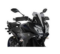 Puig 9724H Bulle Sport compacte et aérodynamique en acrylique haute résistance aux chocs, avec profil arrondi et design sportif qui améliore la protection et la visibilité, Fumé