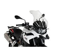 Puig 9770W Bulle Touring Plus Extra Haute et aérodynamique en Acrylique Haute résistance avec Profil Arrondi maximisant la Protection et Le Confort sur Route, Transparent