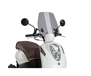 Puig 9775H Trafic and Urban Flyscreen aerodynamic Urban Polycarbonate Screen, 3 mm Thick, with Rounded Profile and Wind Protection for Daily Riding, Smoke