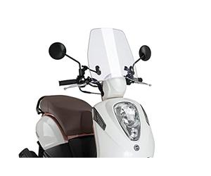Puig 9775W Trafic and Urban Flyscreen aerodynamic Urban Polycarbonate Screen, 3 mm Thick, with Rounded Profile and Wind Protection for Daily Riding, Clear