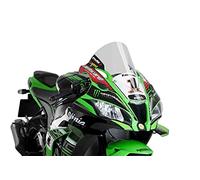 Puig 9849W Bulle R-Racer sportive aérodynamique haute performance fabriquée en PMMA de 3 mm avec design racing optimisé pour améliorer protection et stabilité, Transparent