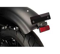 Motoplastic Support de plaque d'immatriculation Puig 9994N Argenté – Compatible Harley-Davidson