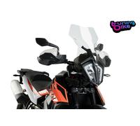 Puig Bulle Touring 3587W Acrylique CN 4 mm Haut Profil arrondi avec déflecteurs Transparent