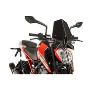 Puig 9514N Naked New Generation Sport Sportive et aérodynamique en Acrylique de 3 mm avec Un Design surélevé Qui améliore la Protection et Conserve Une Large visibilité, Noir