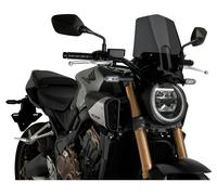 Puig 21960F Naked New Generation Sport sportive et aérodynamique en acrylique de 3 mm avec design surélevé qui améliore la protection et maintient une large visibilité, Fumé Foncé