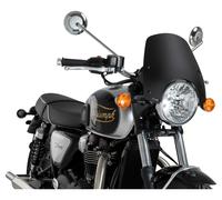 Puig Écran sport avec ABE Bonneville T100, noir mat