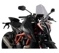 Puig 20461H Naked New Generation Touring touring et aérodynamique en acrylique de 3 mm avec prise d’air centrale qui améliore la protection et réduit les turbulences, Fumé