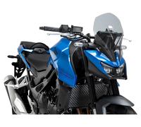 Puig 22424H New Generation Touring, écran sportif fabriqué en acrylique haute résistance aux chocs avec design aérodynamique testé en soufflerie, supports métalliques et homologation TÜV, Fumé