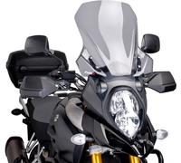 Puig 7229H Bulle Touring haut et aérodynamique en acrylique CN de 4 mm avec profil arrondi, zone supérieure plate et déflecteurs améliorant la protection, Fumé