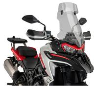 Puig 21800H Bulle Touring avec visière haute et aérodynamique en acrylique haute résistance aux chocs avec visière réglable qui améliore la protection et le confort en conduite, Fumé