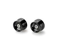 Puig 21015N Embouts de guidon Speed en aluminium usiné avec design compact et style racing pour la réduction des vibrations, Noir