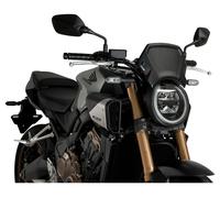 Plaque frontale ALU Puig pour Honda, entre autres (Année 2024-2026) - Noir