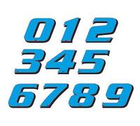 Puig Lot de 5 Autocollants Motif numéro 5 115 mm 5 unités. Bleu