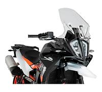 Puig 21869W Bulle Touring Haut et aérodynamique en Acrylique CN de 4 mm avec Profil Arrondi, Zone supérieure Plate et déflecteurs améliorant la Protection, Transparent