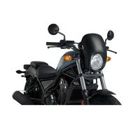 PUIG Pare-brise Semi-Fumé Anarchy Pour Honda CMX500 Rebel 17-19 Noir Mat