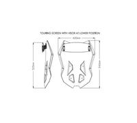 PUIG Pare-Brise Touring Visière Pour KTM 1290 SUPERDUKE GT 22-25 Fumé Clair