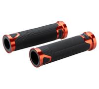 Puig Poignées Revving, noir 22 mm, Orange, Paire