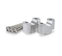 Puig 22183P Rehausses de guidon usinées en aluminium anodisé avec design Hi-Tech pour améliorer l’ergonomie et le contrôle de conduite, Argent