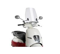 Puig 9217W Urban saute-vent pour scooter de plus grande hauteur avec protection aérodynamique optimisée pour usage urbain, Transparent