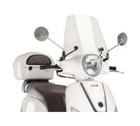 Puig 9240W Urban saute-vent pour scooter de plus grande hauteur avec protection aérodynamique optimisée pour usage urbain, Transparent