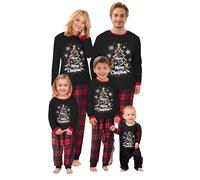 Puimentiua Pyjama Noel Combinaison Pyjama Femme Pyjama Noel Famille Chaud Et Doux NoëL Pyjamas Maison Costume Ensemble,25,Dad L