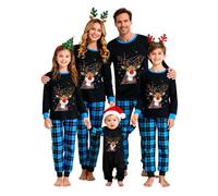 Puimentiua Pyjama Noel Combinaison Pyjama Femme Pyjama Noel Famille Chaud Et Doux NoëL Pyjamas Maison Costume Ensemble,14,Mom M