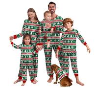 Puimentiua Pyjama Noel Combinaison Pyjama Femme Pyjama Noel Famille Chaud Et Doux NoëL Pyjamas Maison Costume Ensemble,07,Mom XXL