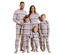 Puimentiua Pyjama Noel Combinaison Pyjama Femme Pyjama Noel Famille Chaud Et Doux NoëL Pyjamas Maison Costume Ensemble,05,Mom L