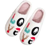 Puimentiua Saint Valentin Pantoufles,Claquette Coeur d'amour,Chaussons Amoureux des Roses Adulte,Curseurs Moelleux Mignons Pantoufles Preppy Pour Femmes et Hommes（D/Amour）