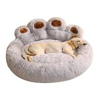 PUIOKA Coussin Anti-Stress pour Chien, lit Moelleux en Forme de Patte d'ours, Panier Lavable et apaisant pour Grands, Moyens et Petits Chiens