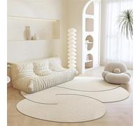 PUIOKA Tapis de Forme Irrégulière en Nuage - Antidérapant, Imitation Cachemire pour Salon