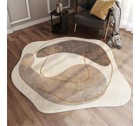 PUIOKA Tapis de Forme irrégulière pour Salon, Chambre à Coucher, Tapis Doux et Moelleux, Tapis d'intérieur et d'extérieur, Tapis