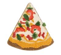 PUIOKA Tapis Moelleux Doux antidérapant, Rond irrégulier, décoratif pour Chambre à Coucher et Salon, en Forme de Pizza