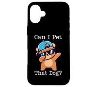 Puis-je caresser ce chien, mèmes drôles d'ours, blagues pour enfants Coque pour iPhone 16 Plus