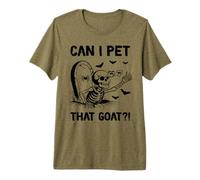 Puis-Je caresser Cette chèvre à Halloween T-Shirt Haut de Gamme