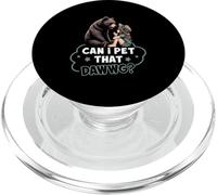 Puis-je caresser That Dawg Pet Dog Meme Bear parlant avec une fille PopSockets PopGrip pour MagSafe