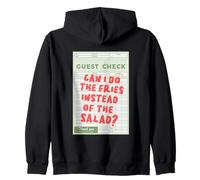 Puis-je faire des frites au lieu de la salade ? Sweat à Capuche