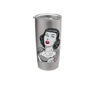 Puis-je vous intéresser dans un commentaire sarcastique Pop Art Girl Gobelet isotherme en acier inoxydable double paroi