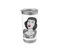 Puis-je vous intéresser dans un commentaire sarcastique Pop Art Girl Gobelet isotherme en acier inoxydable double paroi