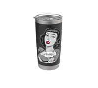Puis-je vous intéresser dans un commentaire sarcastique Pop Art Girl Gobelet isotherme en acier inoxydable double paroi