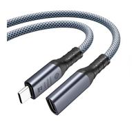 Puiseno Rallonge de câble USB C 40 Gbps, extension USB 4.0 avec transmission vidéo 8K @ 60 Hz, charge rapide PD3.1 240 W, pour MacBook Pro, station d'accueil, moniteur, SSD, compatible avec