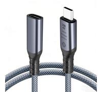 Puiseno Rallonge de câble USB C 40 Gbps, extension USB 4.0 avec transmission vidéo 8K @ 60 Hz, charge rapide PD3.1 240 W, pour MacBook Pro, station d'accueil, moniteur, SSD, compatible avec