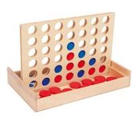 Small Foot 3460 jeu de société "Puissance 4, format voyage ", "Puissance " version de voyage dans une boîte en bois