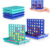 Puissance 4 Format Poche-4 Pack Pour Enfants De 3+ Ans, Jeu De Voyage Parfait Pour Enfants, Jouet Éducatif Classique,Idéal Pour Voiture & Avion, Jeu De Stratégie Portable Pour 2 Joueurs[Z1596]