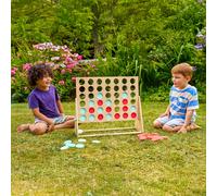 TP Toys Puissance 4 Géant en Bois FSC® - Jeu de Société Familial - Intérieur/Extérieur - Dès 3 Ans - pour Enfants et Adultes - Format XL - Développe Réflexion et Stratégie