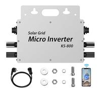 Puissance de balcon 800 W - Onduleur 800 W - Étanche IP65 - PV - Avec application Wi-Fi pour centrale électrique de balcon - Micro onduleur pour 2 panneaux solaires
